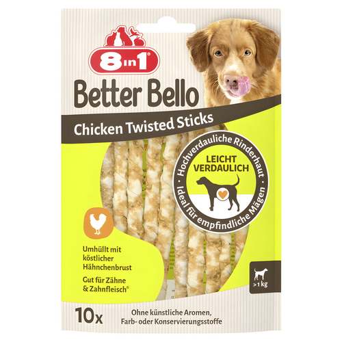 8in1 Better Bello Chicken Twisted Sticks 60 g
