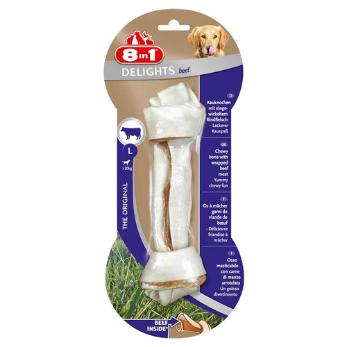 8in1 Delights Beef Kauknochen L