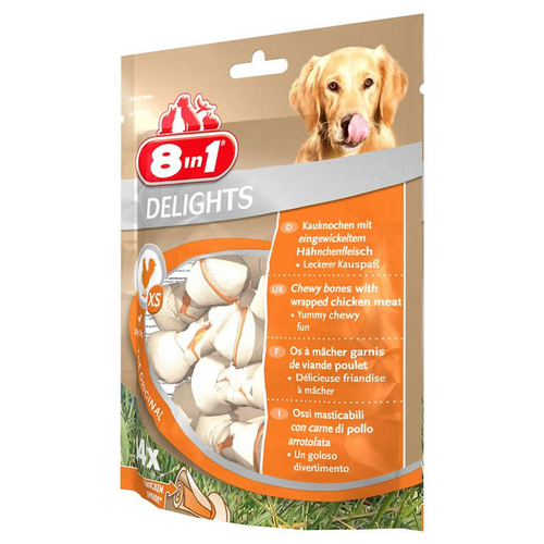 8in1 Delights Kauknochen XS Beutel - 14 Stück