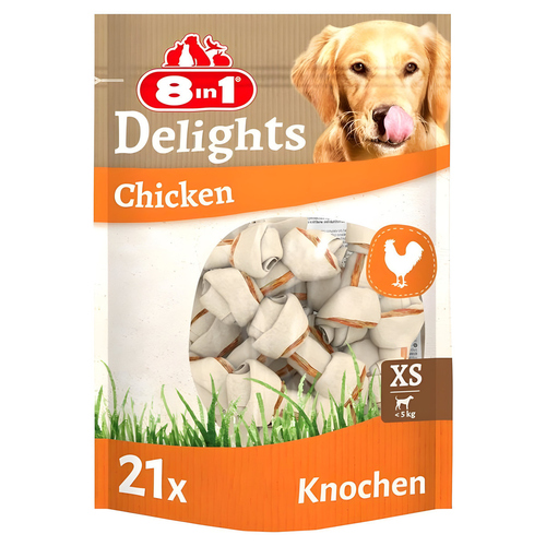 8in1 Delights Kauknochen XS Beutel - 21 Stück