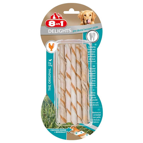 8in1 Delights Pro Dental Twisted Sticks 10 Stück