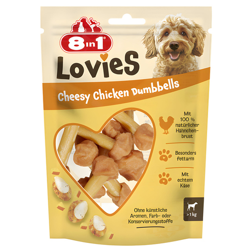 8in1 Lovies Cheesy Chicken Dumbbells 80 g