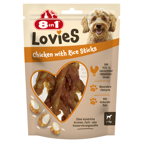 8in1 Lovies Chicken & Rice Sticks 80 g