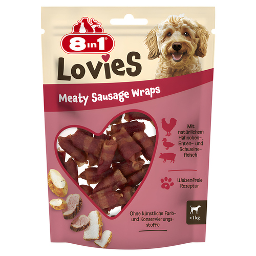 8in1 Lovies Meaty Sausage Wraps 80 g