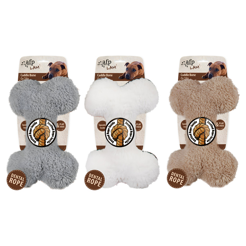 AFP Hundespielzeug Lambswool Plüsch Knochen