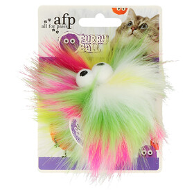 Abbildung AFP Katzenspielzeug Furry Fluffer Ball gelb