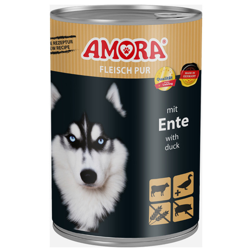 Produktbild von AMORA Fleisch Pur Adult Ente - 6 x 400 g