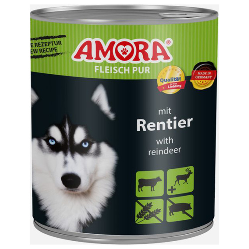 Produktbild von AMORA Fleisch Pur Adult Rentier - 6 x 800 g
