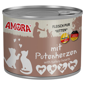 Abbildung AMORA Kitten Kalb mit Putenherzen 200 g