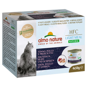 Abbildung Almo Nature Adult Natural Light Meal Thunfisch, Huhn, Schinken 4 x 50 g - 12 Stck