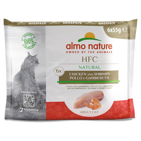 Abbildung Almo Nature Classic mit Huhn & Garnelen 6 x 55 g - 8 Stck