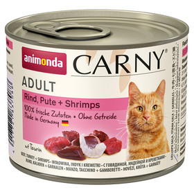 Abbildung Animonda Carny Adult Rind, Pute + Shrimps 200 g - 6 Stck