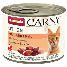 Abbildung Animonda Carny Kitten mit Kalb, Huhn + Pute 200 g - 12 Stck