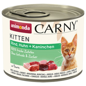 Abbildung Animonda Carny Kitten mit Rind, Huhn + Kaninchen 200 g - 12 Stck