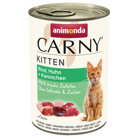 Abbildung Animonda Carny Kitten mit Rind, Huhn + Kaninchen 400 g - 12 Stck