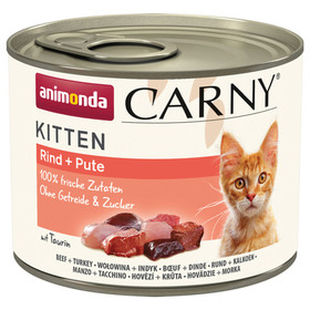Abbildung Animonda Carny Kitten mit Rind + Pute 200 g - 12 Stck