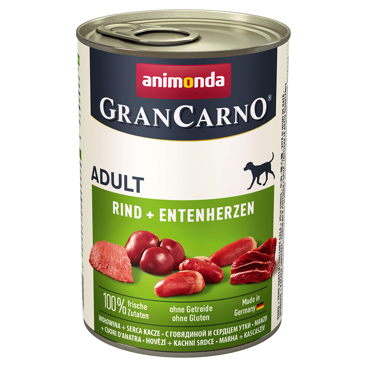 Amdad Rind Animonda GranCarno Adult Rind+Ente 6x400g | Nassfutter Hund
