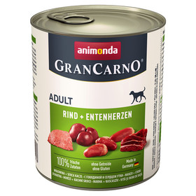 Abbildung Animonda GranCarno Adult Rind + Entenherzen 800 g - 6 Stck