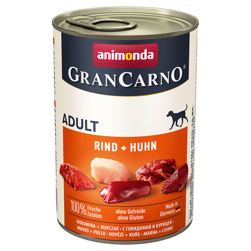 Animonda GranCarno Adult Rind + Huhn 400 g - 6 Stück