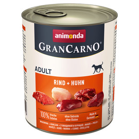 Abbildung Animonda GranCarno Adult Rind + Huhn 800 g - 6 Stck