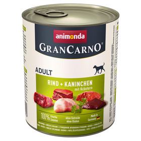 Abbildung Animonda GranCarno Adult Rind + Kaninchen 800 g - 6 Stck