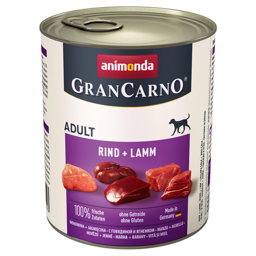 Animonda GranCarno Adult Rind + Lamm 800 g - 6 Stück