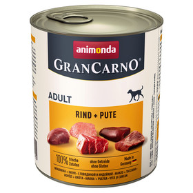 Abbildung Animonda GranCarno Adult Rind + Pute 800 g - 6 Stck