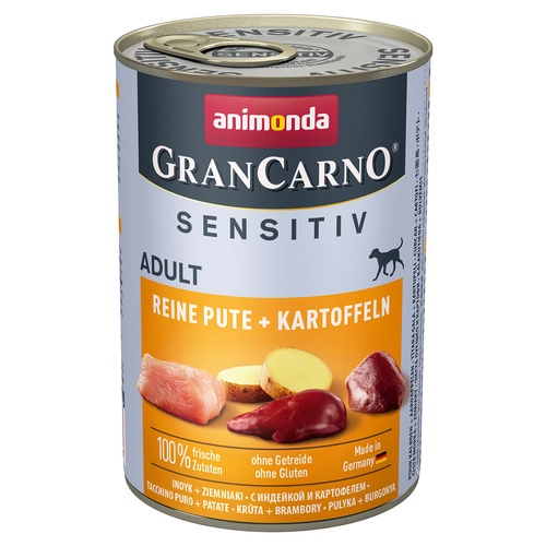 Animonda GranCarno Adult Sensitive reine Pute + Kartoffeln 400 g - 6 Stück