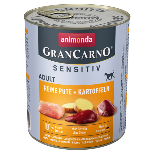 Animonda GranCarno Adult Sensitive reine Pute + Kartoffeln 800 g - 6 Stück