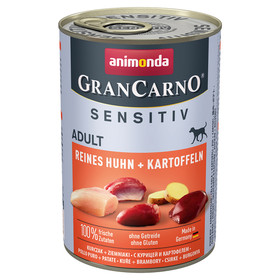 Abbildung Animonda GranCarno Adult Sensitive reines Huhn + Kartoffeln 400 g - 6 Stck