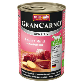 Abbildung Animonda GranCarno Adult Sensitive reines Rind + Kartoffeln 400 g - 6 Stck