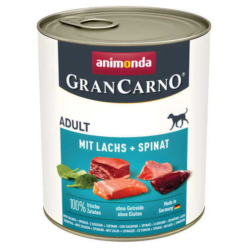 Animonda GranCarno Adult mit Lachs + Spinat 800 g - 6 Stück