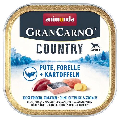 Animonda GranCarno Country Adult mit Pute, Forelle & Kartoffel 150 g - 22 Stück