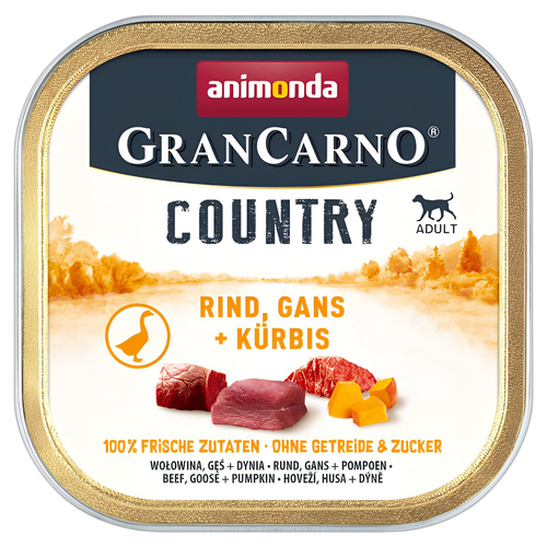 Animonda GranCarno Country Adult mit Rind, Gans & Kürbis 150 g - 22 Stück