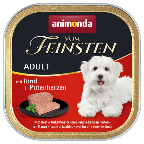 Animonda vom Feinsten Adult mit Rind + Putenherzen 150 g - 22 Stück