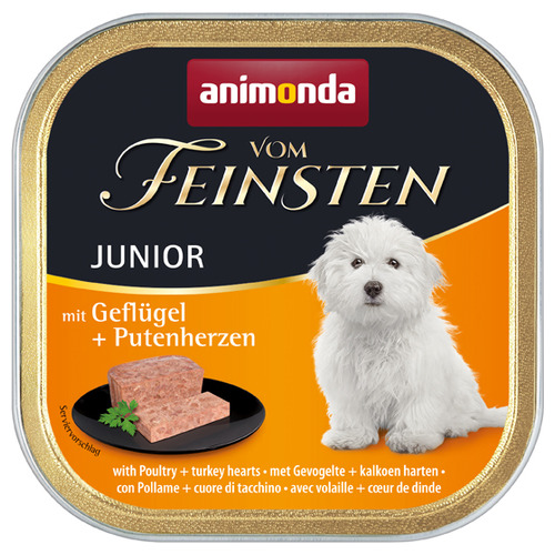Animonda vom Feinsten Junior mit Geflügel + Putenherzen 150 g - 22 Stück