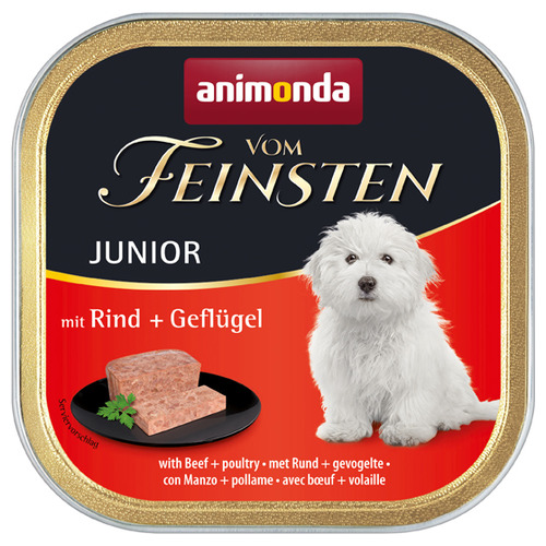 Animonda vom Feinsten Junior mit Rind + Geflügel 150 g - 22 Stück