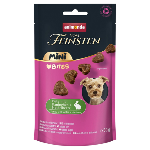Animonda vom Feinsten Mini Adult Love Bites Pute mit Kaninchen & Heidelbeere 50 g - 10 Stück
