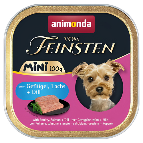 Animonda vom Feinsten Mini Adult mit Geflügel, Lachs & Dill 100 g - 32 Stück