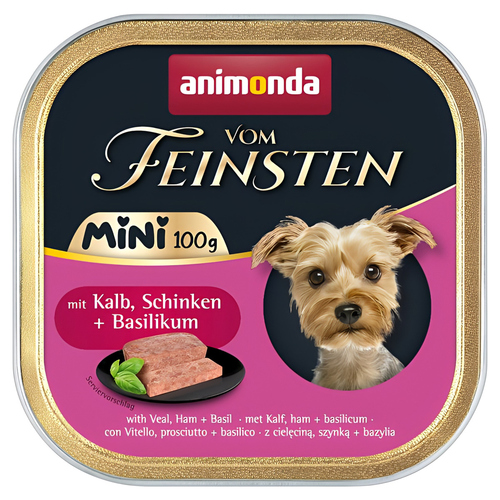 Animonda vom Feinsten Mini Adult mit Kalb, Schinken & Basilikum 100 g - 32 Stück