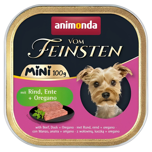 Animonda vom Feinsten Mini Adult mit Rind, Ente & Oregano 100 g - 32 Stück