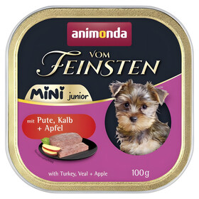 Abbildung Animonda vom Feinsten Mini Junior mit Pute, Kalb & Apfel 100 g - 32 Stck