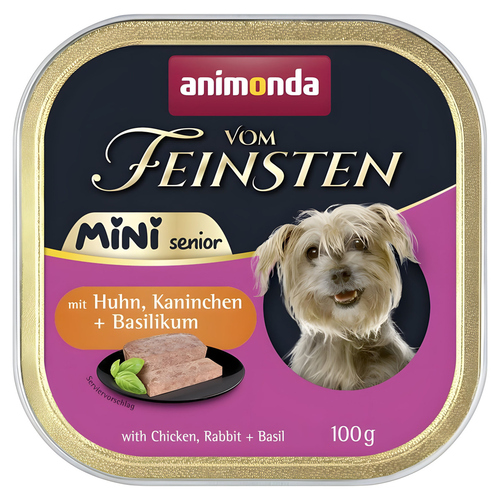 Animonda vom Feinsten Mini Senior mit Huhn, Kaninchen & Basilikum 100 g - 32 Stück