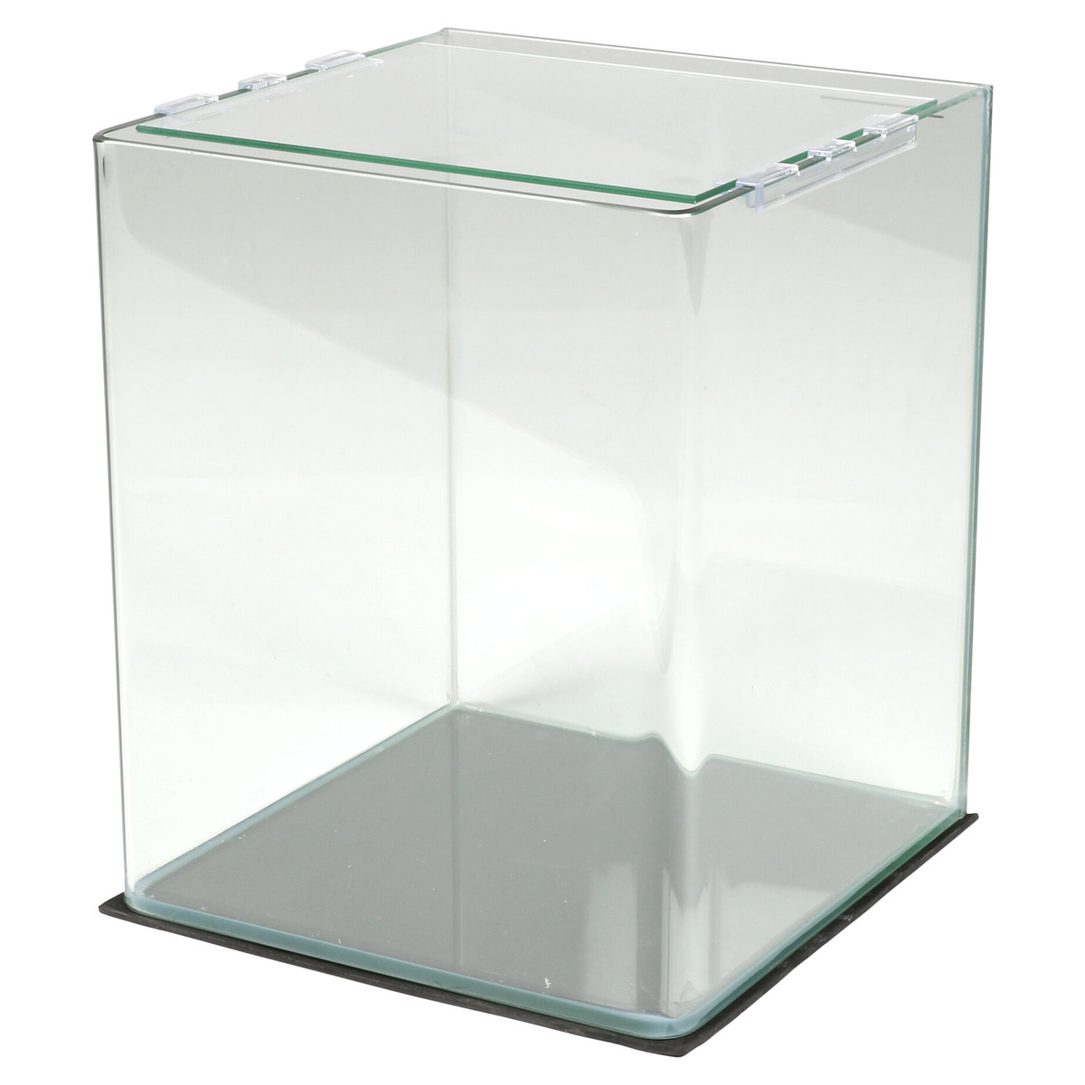 Aqua Della, Urbyss Aquarium 20 x 20 x 25 cm, Cube Aquarium with 5 mm Curved and Polished Glass, 3 mm Polished Protective Glass, Plastic Support Clips, Protective Mat