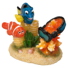 Abbildung Aqua Della Aquariumdekoration Clownfisch mit Paletten-Doktorfisch