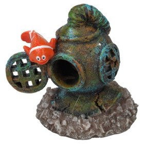 Abbildung Aqua Della Aquariumdekoration Clownfisch mit Taucherhelm