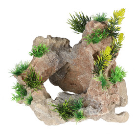 Abbildung Aqua Della Aquariumdekoration Kalksandstein mit Pflanzen