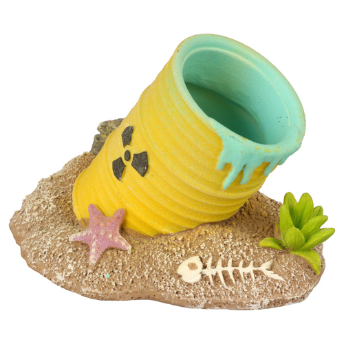 Aquariumdekoration radioaktives Fass leuchtend, Abbildung 1