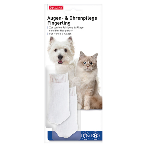Beaphar Augen- & Ohrenpflege Fingerling - 2 Stück für Hunde