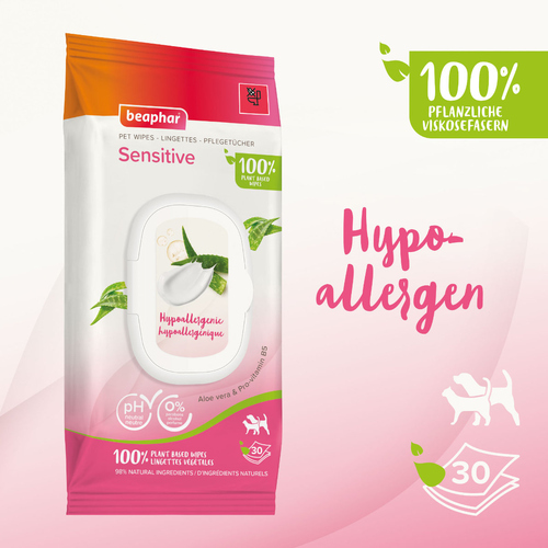 weitere Abbildung Beaphar Pflegetcher Sensitive fr Hunde - 30 Stck